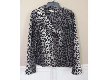Susan Graver Leopard Coat Size M. (MS-4)