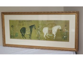 Framed Chinese Horse Picture