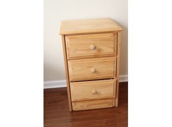 Unpainted Furniture Small Wood 3 Drawer Dresser Night Stand End Table