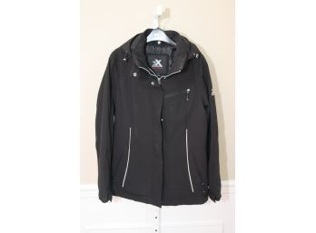 Zeroxposur Black Hooded Jacket Size S. (MS-7)