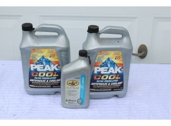 2 Sealed Gallons Peak Cool  50/50 Antifreeze Sealed And Partial Oil