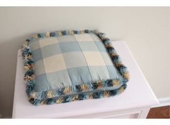 Blue And Gold Seat Cushion