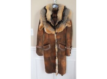 Rizal Leather And Fur Long Coat (MS-6)