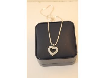 Sterling Silver Necklace With Heart Charm