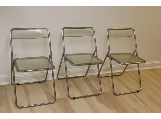 Vintage Clear Folding Chairs.