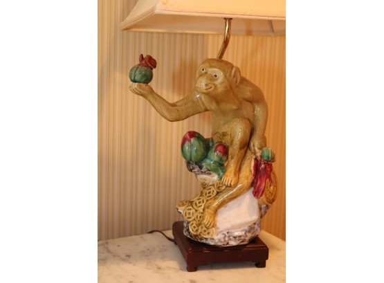 Ceramic Monkey Lamp With Shade