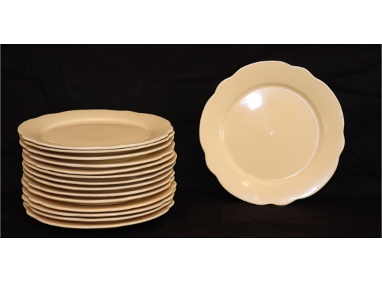 Set Of 15 Yellow 10 In. Plates  (C-1)