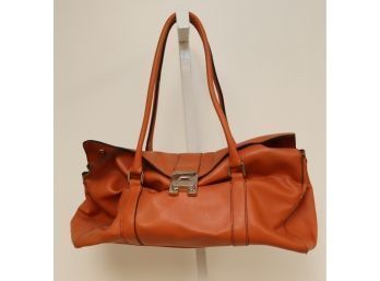 Orange Leather Handbag  (PB-3)