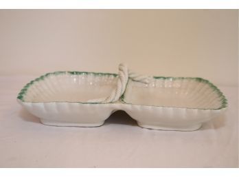 Vintage Porcelain Divided Serving Platter Bowls Tray