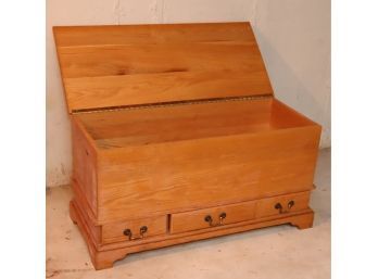 Cedar Lined Wooden Storage Chest W/ 3 Drawers