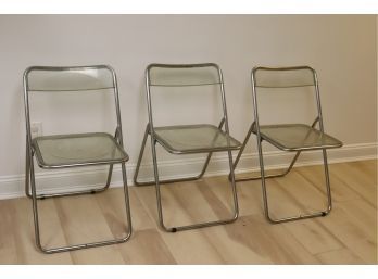Vintage Clear Folding Chairs.