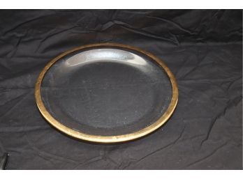 Gold Trim Glass Plate