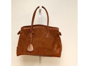 Cece Cord Tan Leather And Suede Handbag Purse Bag (PB-4)