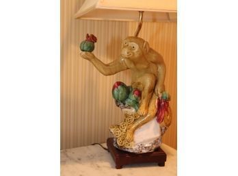 Ceramic Monkey Lamp With Shade