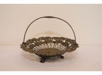 Metal Floral Serving Basket
