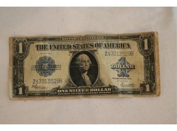 1923 US $1Dollar Blue Seal Large Note Silver Certificate
