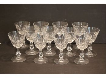 Vintage Set Of 12 Crystal Champagne Sherbet Glasses