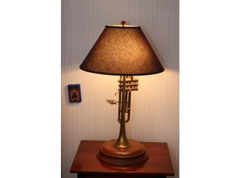 Hand Crafted Philip Chabot Trumpet Table Lamp