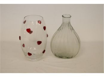 Glass Vases Hearts