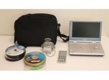 Mintek Portable DVD Player With Case And Lot Of Children's Movies