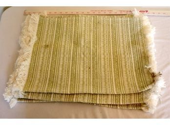 7 Green Woven Placemats