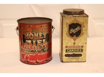 Vintage Honey Miel & Bunte Cans