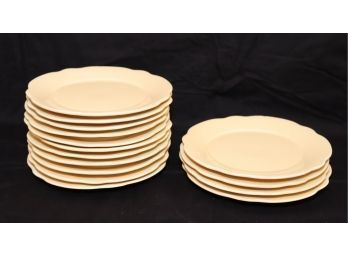 15 Yellow Crate & Barrel  9' Plates  Made In Portugal (C-3)