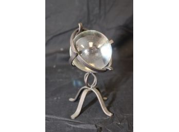 Crystal Ball On Wrought Iron Stand