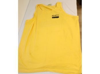 Yellow Mirabelle Saint Martin French West Indies Tank Top Size XL