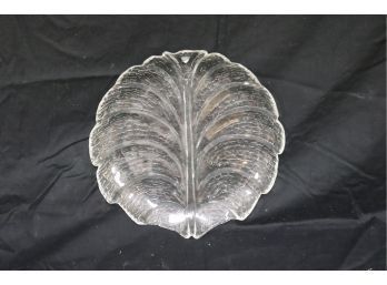 Orrefors Cabbage Leaf Glass Tray