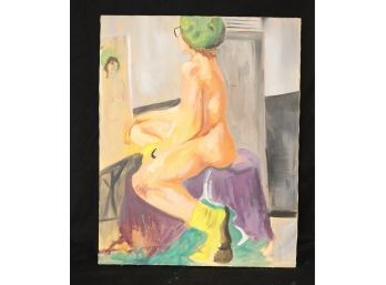 Vintage Nude Woman Painting