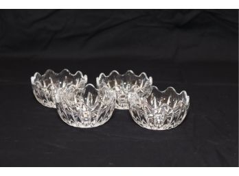 SET OF 4 SMALL CRYSTAL GLASS BOWLS