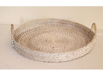 Round Woven Basket Tray