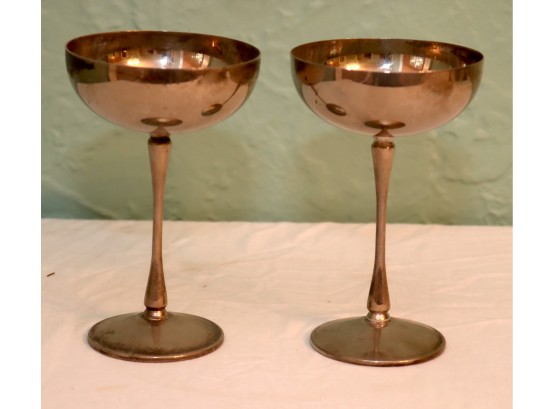 International Silver Company Silver Plated Champagne Glasses