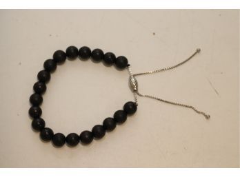 Adjustable Black Prayer Bead Bracelet (JS-5)