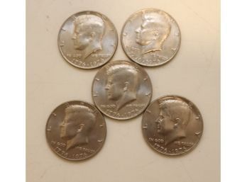 Set Of Five 1776-1976  Bicentennial Kennedy Half Dollar 50c US Coins