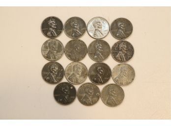 15 Lincoln Wheat Steel Wartime Pennies