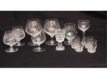 Assorted Bar Glasses Hennessy Snifters Shot Glasses Cordials
