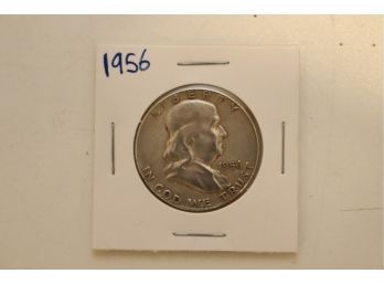 1956  FRANKLIN HALF DOLLAR US Coin 90 Silver  (WS-2)