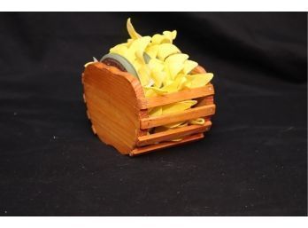 Sunflower Coasters In Wood Holder