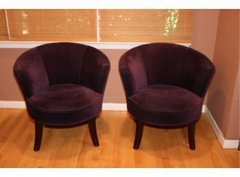 Pair Of Purple McCreary Modern Room & Board Chairs