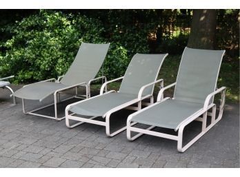 Set Of 2 Chaise Lounge Chairs And 1 Reclining Chair (B-8)
