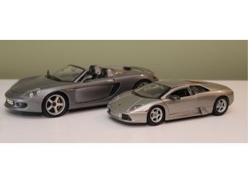 Maisto 1/18 Porsche Carera GT &  1/24 Lamborghini Murcielago Diecast Cars