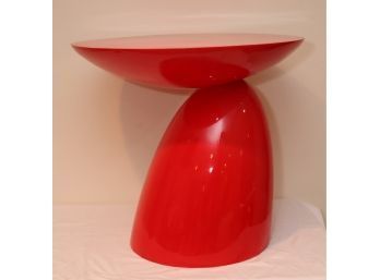 Modani Red Abstract Modern End Side Table (T-2)