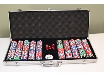 Poker Chip Set In Travel Storage Case