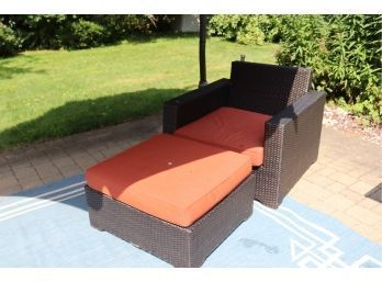 Frontgate Outdoor Chair And Ottoman (B-14)