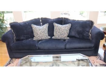 J. Robert Scott Super Comfy Plush Blue Couch Sofa