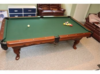8 Ft. Olhausen Billiards Table With Pool Cues And More!