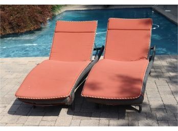 Pair Of Frontgate Chaise Lounge Chairs (B-9)