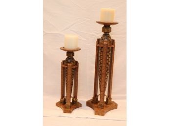 Pair Of Ornate Candlesticks